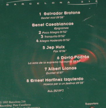 V.A.Barcelona 216: Salvador Brotone..Izqulerdo(modern), Hyades Arts (hyS-1), E, FS-New, 1993 Typ: CD Best.-Nr.: 93184 Preis: 12,50 Euro
