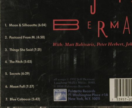 Berman,Jeff: Things She Said, FS-New, Palmetto(PM-2002), US, 1992 - CD - 93259 - 5,00 Euro
