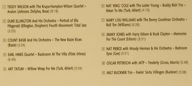 V.A.Jazz Club Mainstream: Piano, 11 Tr., FS-New, Verve (845 147-2), D, 1991 Typ: CD Best.-Nr.: 93405 Preis: 5,00 Euro