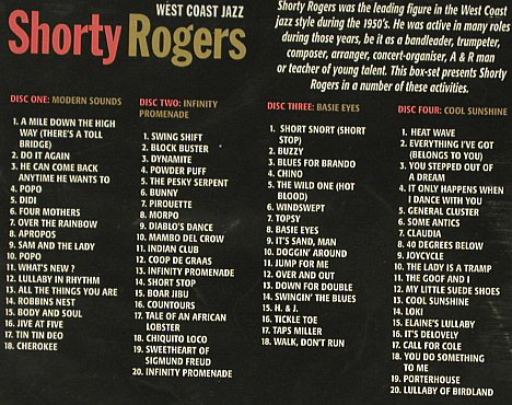 Rogers,Shorty: West Coast Jazz, BoxSet, FS-New, Proper(), UK, 2005 - 4CD - 93895 - 14,00 Euro