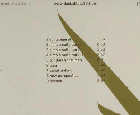 Jahnel,Benedikt & das Kaktus 6tett: Same, FS-New, BSC, , 2006 Typ: CD Best.-Nr.: 94542 Preis: 9,00 Euro