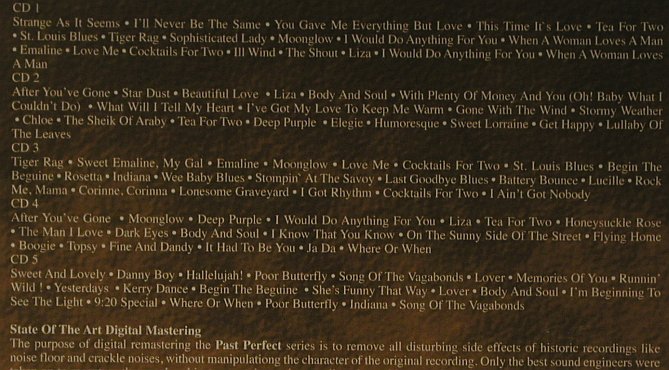 Tatum,Art: Portrait, Box Set,Booklet, Past Perfect, D, 2001 Typ: 10CD Best.-Nr.: 94965 Preis: 15,00 Euro