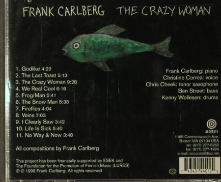 Carlberg,Frank: The Crazy Woman, FS-New, Accurate(AC-4401), US, 1996 - CD - 94984 - 10,00 Euro
