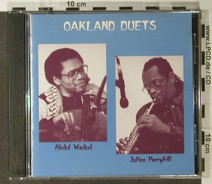Hemphill,Julius & Abdul Wadud: Oakland Duets, Music & Arts Programs (CD-791), US, 1993 Typ: CD Best.-Nr.: 94992 Preis: 12,50 Euro