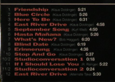Doldinger: Back in New York-Blind Date, WEA, D, 1999 Typ: CD Best.-Nr.: 95204 Preis: 10,00 Euro
