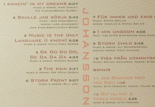 Haenning,Gitte: Johansson, Digi, Etiquette (ETI 3711), EU, 2004 Typ: CD Best.-Nr.: 95892 Preis: 10,00 Euro
