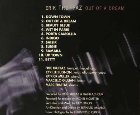 Truffaz,Erik: Out Of A Dream,Digi, Blue Note (855855 2), I, 1997 Typ: CD Best.-Nr.: 95959 Preis: 10,00 Euro