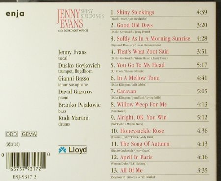 Evans,Jenny with D.Goykovich: Shiny Stockings, Digi, Enja(ENJ-9317-2), D, 1997 - CD - 95967 - 7,50 Euro
