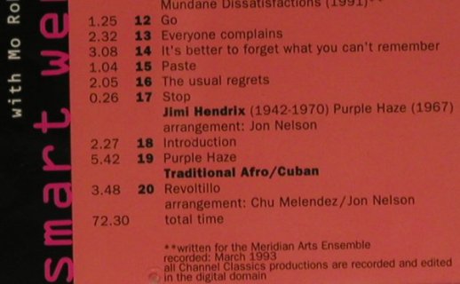 Meridian Arts Ensemble: Smart Went Crazy, Channel Crossings(CCS 4192), D, 1993 - CD - 96560 - 11,50 Euro