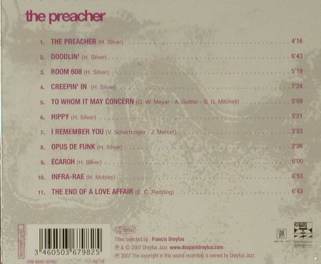 Silver,Horace: The Preacher, FS-New, Dreyfus, , 2007 Typ: CD Best.-Nr.: 96701 Preis: 9,00 Euro