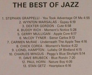 V.A.The Best Of Jazz: Grappelli...Stan Getz, 13Tr., Citadel(8860), Israel/EEC,  - CD - 97329 - 4,00 Euro