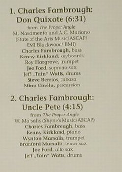 V.A.Jazz Finest Vol.1: Ch.Fambrough...Jim Hall, 12 Tr., CTI, EEC Typ: CD Best.-Nr.: 97342 Preis: 4,00 Euro