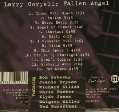 Coryell,Larry: Fallen Angel, 13 Tr., CTI(), EEC, 1993 - CD - 97377 - 5,00 Euro