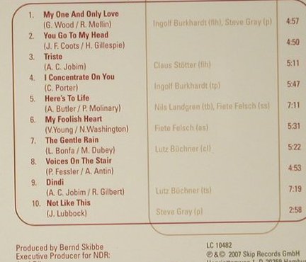 Fessler,Peter & NDR Bigband: I Concentrate On You, Digi, FS-New, Skip, D, 2007 Typ: CD Best.-Nr.: 97638 Preis: 10,00 Euro