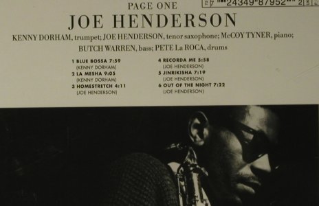 Henderson,John: Page One '63, Blue Note(), EU, 1999 - CD - 97703 - 7,50 Euro