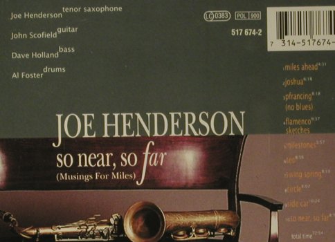 Henderson,Joe: So Near So Far, Verve(517 674-2), , 1993 - CD - 97722 - 7,50 Euro