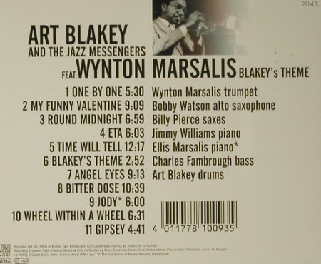 Blakey,Art & Jazz Messengers: Blakey's Theme, West Wind(WW 2045), , 1989 - CD - 97743 - 7,50 Euro