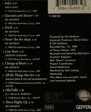 Metheny,P. with D.Holland & R.Hayne: Questions And Answers, Geffen(), D, 1990 - CD - 97749 - 7,50 Euro