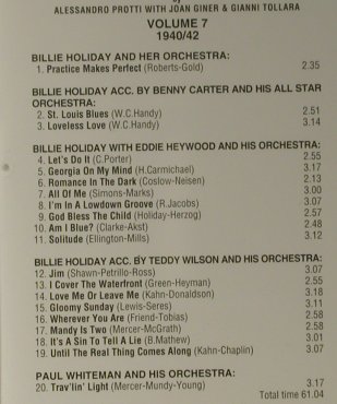 Holiday,Billie: Mastertakes Coll. 1933/42, Vol.7, King Jazz(KJ 162 FS), CH, 1993 - CD - 98169 - 7,50 Euro