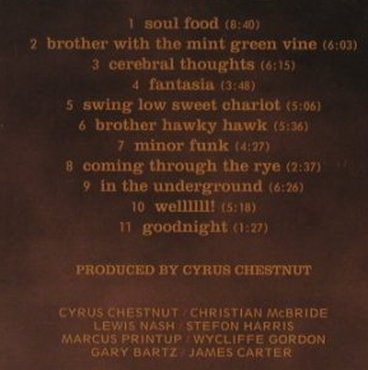 Chestnut,Cyrus: Soul Food, DivisionOne/Atlantic(), US, 2001 - CD - 98409 - 5,00 Euro