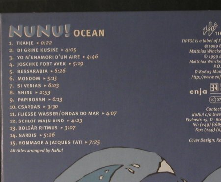 Nunu!: Ocean,Digi, Enja(TIP-888 837 2), D, 1999 - CD - 98422 - 10,00 Euro