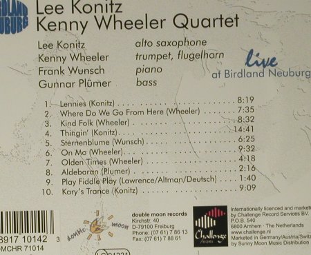 Konitz,Lee / Kenny Wheeler Quartet: Live at Birdland Neuburg, DoubleMoon(), D, 1999 - CD - 98448 - 10,00 Euro