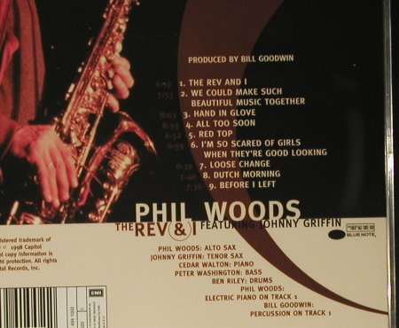 Woods,Phil  feat.Johny.Griffin: The Rev And I, Blue Note, EU, 1998 Typ: CD Best.-Nr.: 98449 Preis: 10,00 Euro