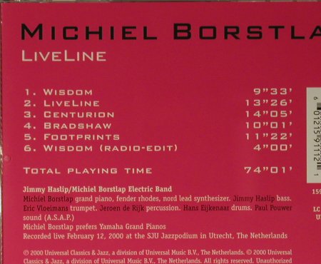 Borstlap,Michiel: Live Line, Universal(), EU, 2000 - CD - 98493 - 10,00 Euro