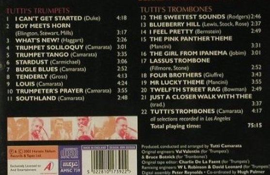 Tutti Camerata: Tutti's Trumpets And Trombones, Horatio Nelson Rec. (AMSC 739), UK, 2003 Typ: CD Best.-Nr.: 98731 Preis: 7,50 Euro
