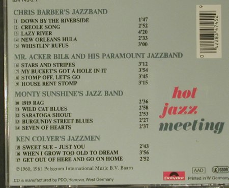 V.A.Hot Jazz: Meeting, 17 Tr., Polydor (834 745-2), D Typ: CD Best.-Nr.: 98998 Preis: 5,00 Euro