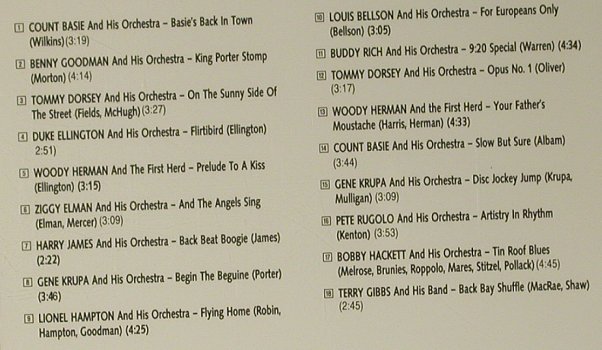 V.A.Jazz Club Mainstream: Big Bands, 18 Tr., Verve (845 153-2), D, 1991 Typ: CD Best.-Nr.: 99000 Preis: 5,00 Euro