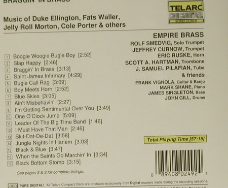 Empire Brass: Braggin' In Brass, Telarc (CD-80249), US, 1991 Typ: CD Best.-Nr.: 99017 Preis: 6,00 Euro