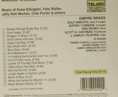 Empire Brass: Braggin' In Brass, Telarc(CD-80249), US, 1991 - CD - 99017 - 6,00 Euro