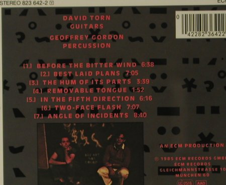 Torn,David: Best Laid Plans, ECM 1284 (823 642-2), D, 1985 Typ: CD Best.-Nr.: 99178 Preis: 9,00 Euro