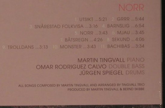 Tingvall Trio: Norr, Digi, FS-New, Skip (SKP 9077-2), D, 2008 Typ: CD Best.-Nr.: 99314 Preis: 10,00 Euro