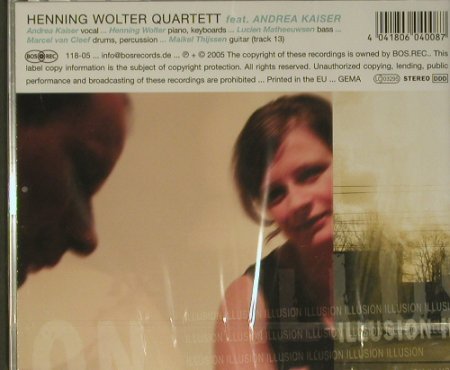 Wolter Quartett,Henning: Illusion, feat Andrea Kaiser, Bos.Rec, EU, 2005 Typ: CD Best.-Nr.: 99454 Preis: 10,00 Euro