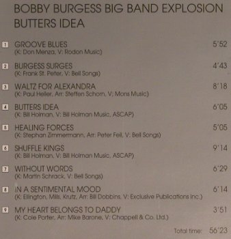 Burgess,Bobby  Big Band Explosion: Butters Idea, Bell(BLR 84 069), D, 1996 - CD - 99747 - 7,50 Euro