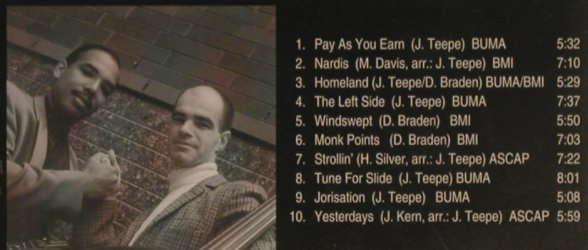 Teepe,Joris - Don Braden Quintet: Pay As you Earn, Mons Records (2004), D, 1994 Typ: CD Best.-Nr.: 99748 Preis: 7,50 Euro