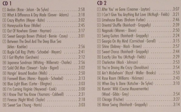 Reinhardt,Django: Minor Swing, History(20.1967-HI), ,  - 2CD - 99764 - 5,00 Euro