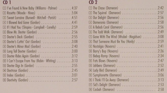 Gordon,Dexter / Fats Navarro: Gone with the wind, History (20.1977-HI),  Typ: 2CD Best.-Nr.: 99773 Preis: 5,00 Euro