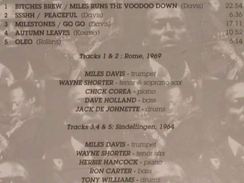 Davis,Miles: The Very Best of '1964 '69, Millenium Edition(MILcd19), I,  - CD - 99778 - 5,00 Euro