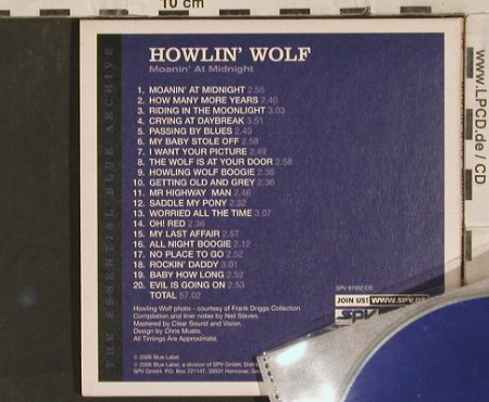 Howlin Wolf: Moanin' at Midnight, Digi, Blue Label(97552), D, 2006 - CD - 83754 - 5,00 Euro