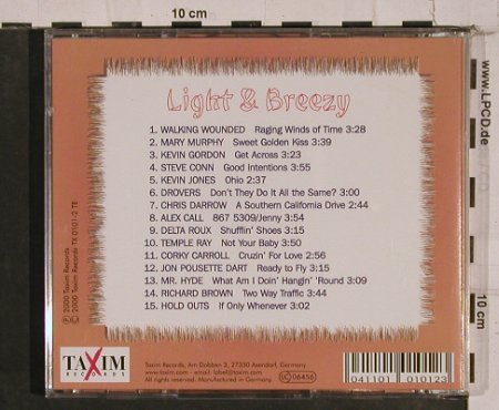 V.A.Light & Breezy: Cool Sound For A Hot Summer,15Tr., Taxim(), D, 2000 - CD - 84390 - 7,50 Euro