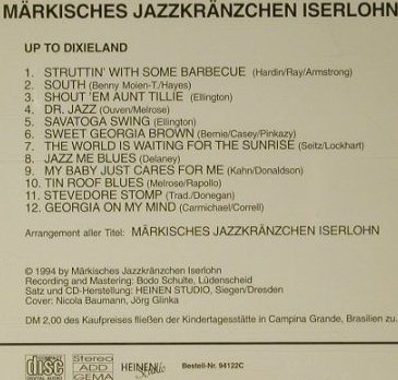 Märkisches Jazzkrnzchen Iserlohn: Up To Dixieland, MJI(94122C), D, 1994 - CD - 97794 - 7,50 Euro