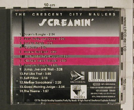 Crescent City Maulers: Screamin', Franky Boy(FBR005), D,  - CD - 83818 - 7,50 Euro