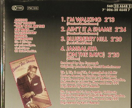 Domino,Fats: I'm Walking+3, EMI, NL, 1992 Typ: CD5" Best.-Nr.: 83822 Preis: 3,00 Euro