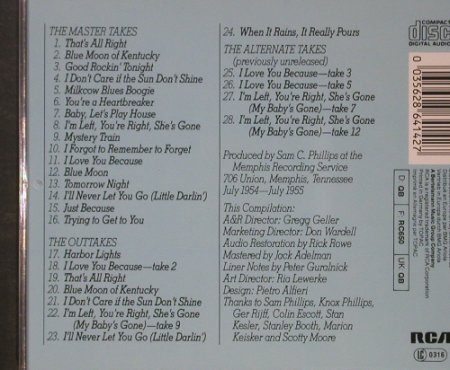 Presley,Elvis: The Sun Sessions, RCA (PD 86414), D, 1987 Typ: CD Best.-Nr.: 92554 Preis: 15,00 Euro