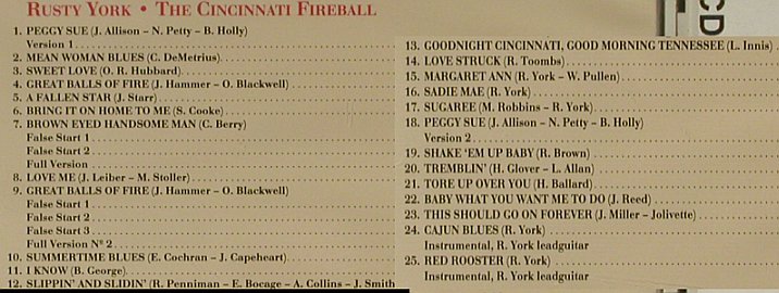 York,Rusty: CincinnatiFireball, 25 Tr., Gee-Dee (270103-2), D, 94 Typ: CD Best.-Nr.: 94839 Preis: 7,50 Euro