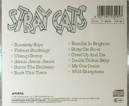 Stray Cats: Same '81, Arista(253 295), D,  - CD - 98157 - 7,50 Euro