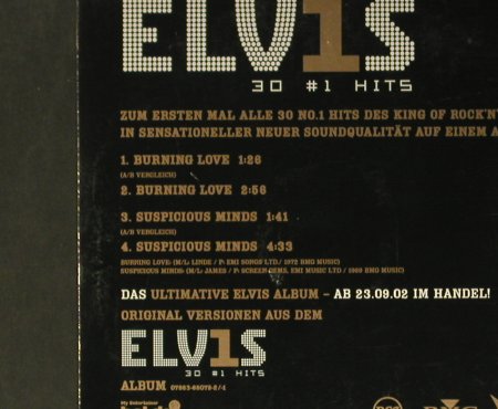 Presley,Elvis: Burning Love,4Tr.Promo,Digi,vg+/m-, BMG(), ,  - CD5inch - 99357 - 5,00 Euro
